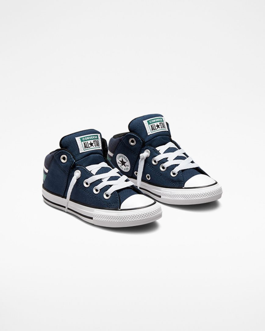 Girls' Converse Chuck Taylor All Star Axel Varsity Club High Top Shoes Navy / White | AU 54908J